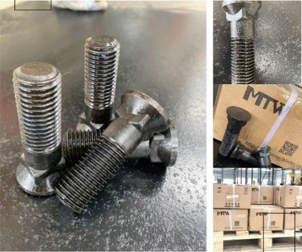 11-UNC Plow Bolts 4F3654 Dia 5 / 8 Hdg Dacroment Geomet